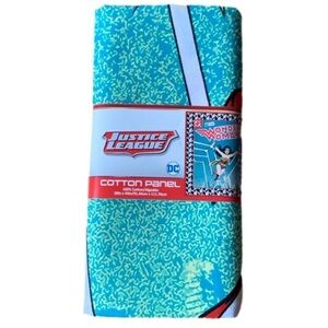 Justice League Wonder Woman cotton fabric panel 36”x 44” New